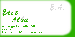 edit albu business card